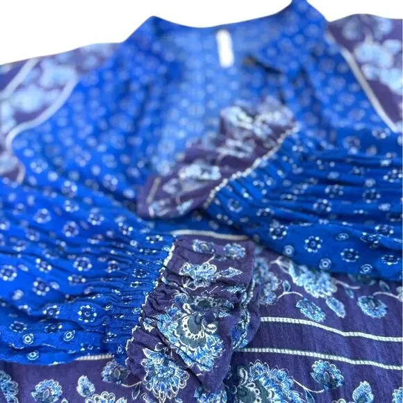 Free People Changing Times Oversized Print Tunic Top